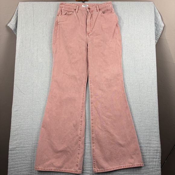 Wrangler Denim - Wrangler Women's 30x34 Pink Wanderer 622 High Rise Flare Jeans Denim Western